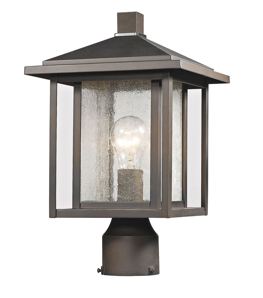 Z-Lite 554PHM-ORB Aspen Outdoor Post Light 9in Oil Rubbed Bronze Aluminum