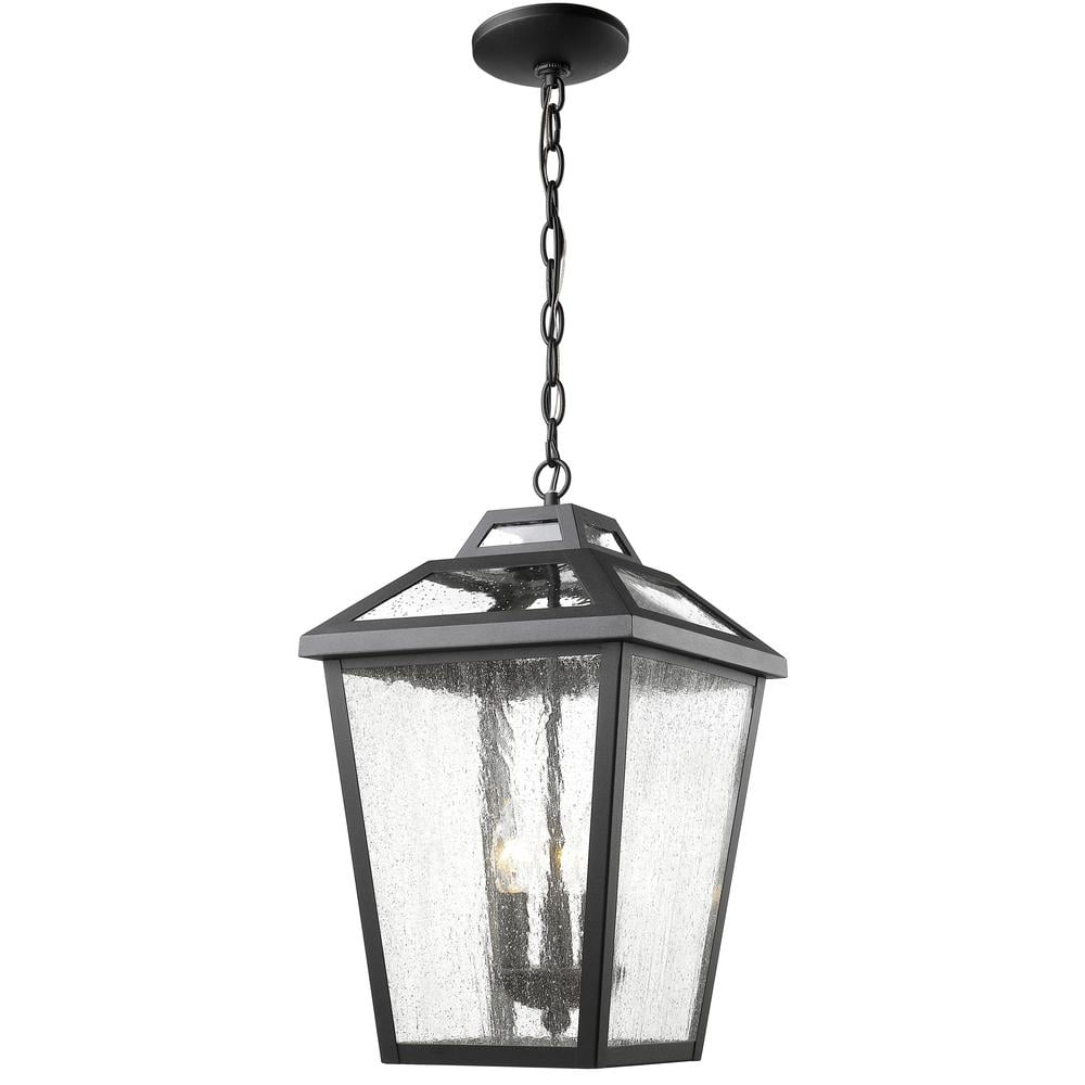 Annex Black Aluminum Outdoor Pier Mount Light with Clear Glass
