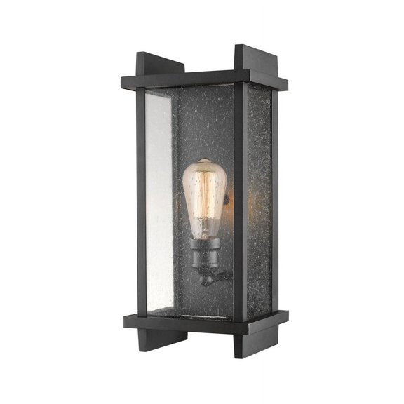 Z Lite 565M-BK 17.38 x 8 x 6 in. Single Light Outdoor Wall Sconce, Black
