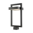 thumbnail image 1 of Z Lite 566PHBS-BK-LED 21.62 x 10.5 in. Single Light Outdoor Post Mount Fixture, Black & Frosted, 1 of 4