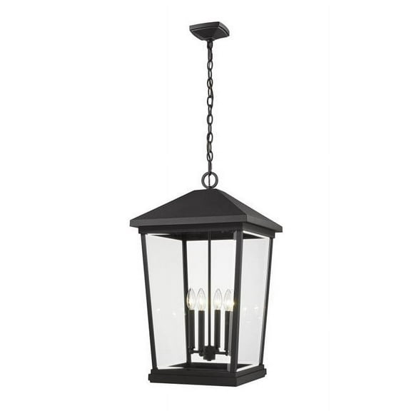 Z Lite 568CHXXL-BK 28 in. Beacon Outdoor Chain Mount Ceiling Fixture, Black