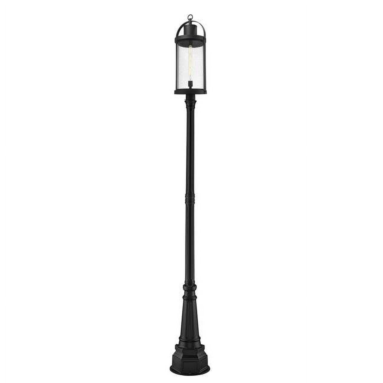 Z Lite 569PHXL-564P-BK 113 in. Roundhouse 1 Light Black Outdoor Post Mounted Fixture