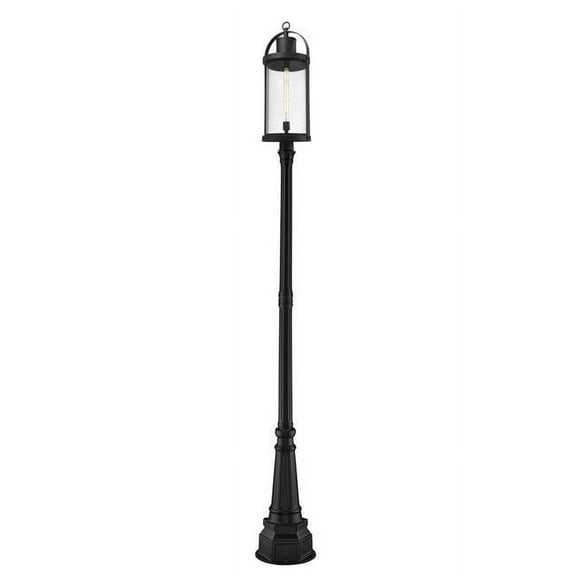 Z Lite 569PHXL-564P-BK 113 in. Roundhouse 1 Light Black Outdoor Post Mounted Fixture