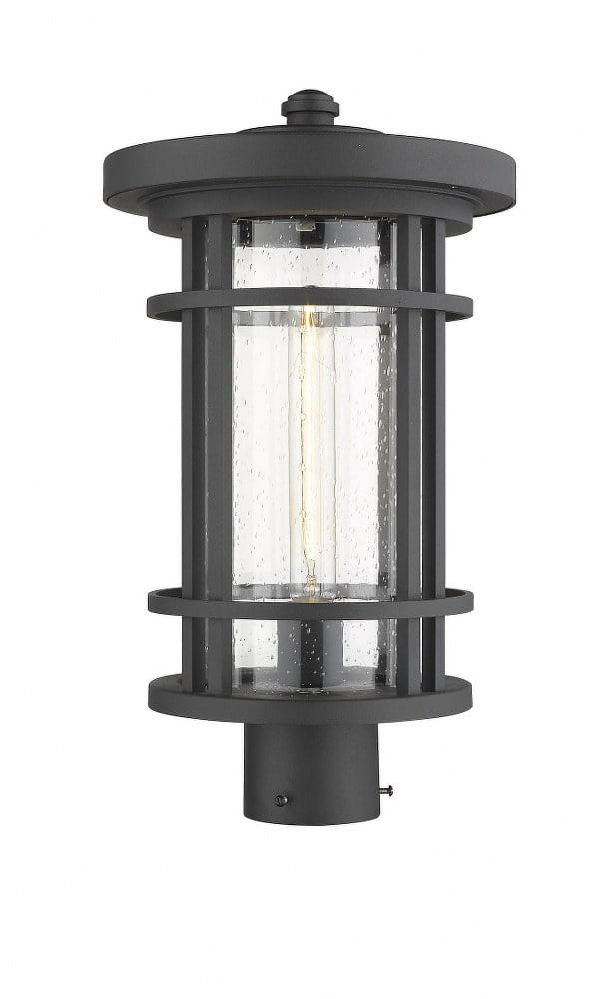 1 Light Outdoor Post Mount Lantern In Craftsman Style 12.5 Inches Wide By 111.5 Inches High Z-Lite 570Phb-Bk