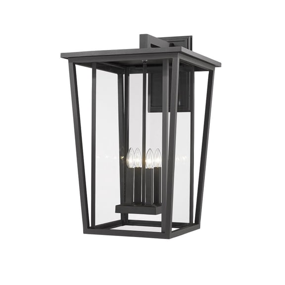 4 Light Outdoor Wall Mount In Craftsman Style-30.25 Inches Tall And 18 Inches Wide Z-Lite 571Xxl-Bk