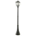 thumbnail image 1 of Z-Lite 574M-BK Millworks Period Inspired 2 Light Outdoor Wall Sconce - Black, Clear Beveled, 1 of 8
