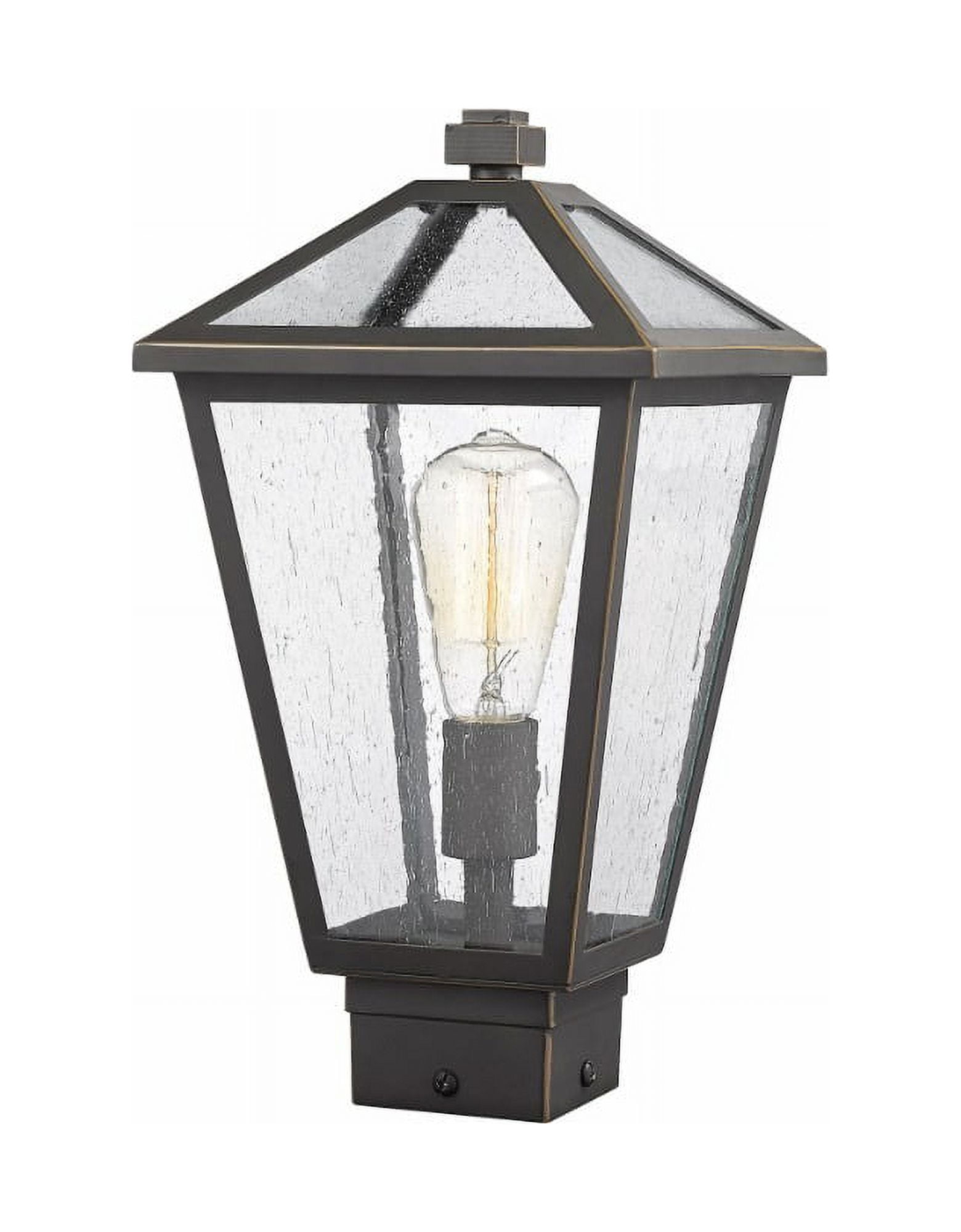Z-Lite 579PHMS-ORB Talbot Outdoor Post Mount Fixture, Rubbed Bronze - 15 x 8.25 x 8.25 in.