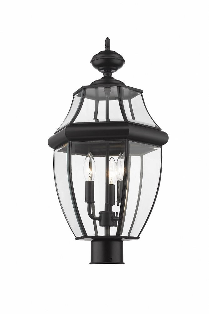 Z Lite 580PHB-BK 20 in. Westover 3 Light Black Outdoor Post Mount Fixture