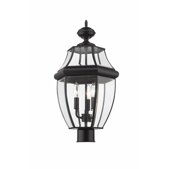 Z Lite 580PHB-BK 20 in. Westover 3 Light Black Outdoor Post Mount Fixture