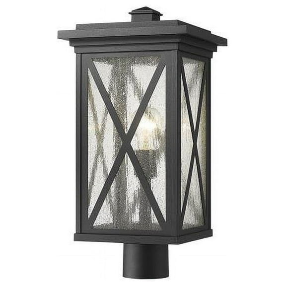 1 Light Outdoor Post Mount Lantern In Tuscan Style 9.5 Inches Wide By 19.5 Inches High Z-Lite 583Phbr-Bk