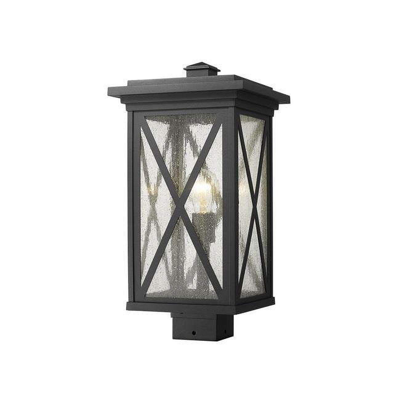 1 Light Outdoor Post Mount Lantern In Tuscan Style 9.5 Inches Wide By 18.75 Inches High Z-Lite 583Phbs-Bk