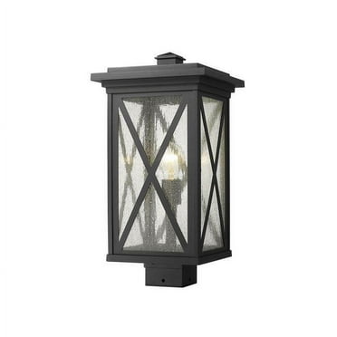 1 Light Outdoor Post Mount Lantern In Tuscan Style 9.5 Inches Wide By 18.75 Inches High Z-Lite 583Phbs-Bk
