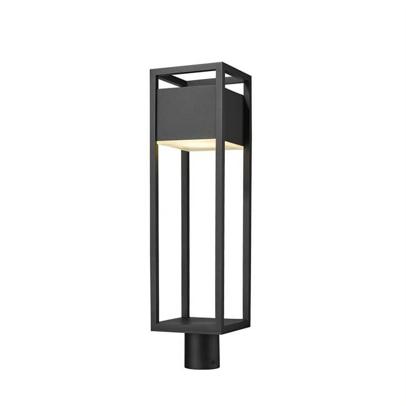 Z-Lite 585PHBR-BK-LED Outdoor Post Light Black Aluminum Barwick Black