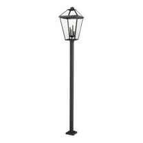 1 Light Outdoor Pendant In Traditional Style-10.5 Inches Tall And 11 Inches Wide-Black Finish Z-Lite 590P-Bk