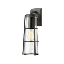 Z Lite 591B-BK 17 in. Helix 1 Light Outdoor Wall Sconce, Black
