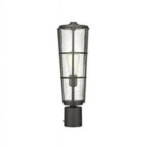 Z Lite 591PHB-BK 20 in. Helix 1 Light Outdoor Post Mount Fixture, Black