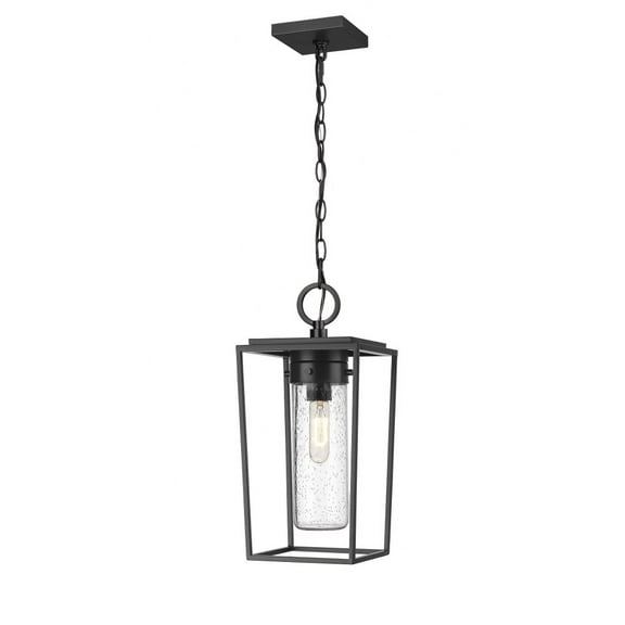 1 Light Outdoor Chain Mount Hanging Lantern In Outdoor Style-17 Inches Tall And 8 Inches Wide Z-Lite 594Chm-Bk