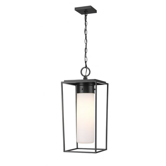 1 Light Outdoor Chain Mount Pendant In Modern Style-23 Inches Tall And 10 Inches Wide Z-Lite 595Chb-Bk