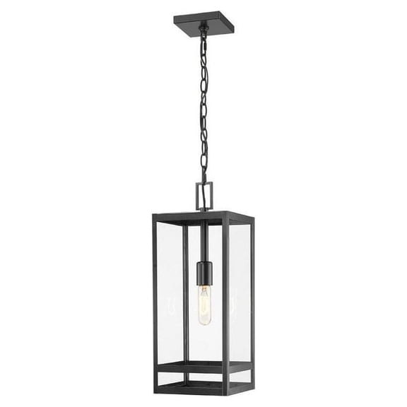 596CHB-BK-Z-Lite-Nuri - 1 Light Outdoor Chain Mount Hanging Lantern In Outdoor Style-19.75 Inches Tall and 7.5 Inches Wide