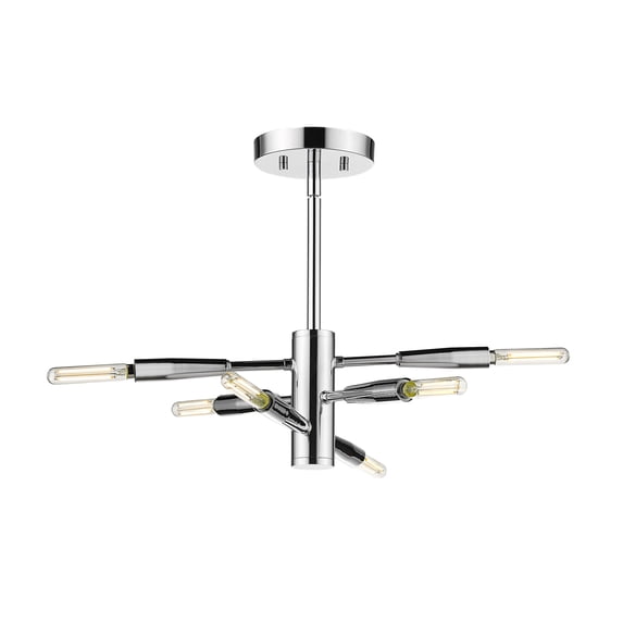 Z-Lite 737Sf6 Ascension 6 Light 13" Wide Semi-Flush Ceiling Fixture - Chrome