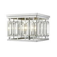 thumbnail image 1 of Z-Lite 6006F Mersesse 4 Light 12" Wide Cut Crystal Flush Mount Ceiling Light - Chrome, 1 of 2