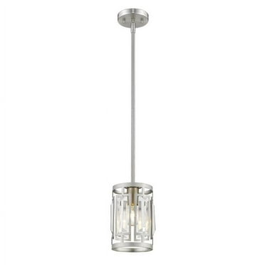 Z-Lite 6007MP-BN 7 in. Mersesse 1 Light Brushed Nickel Mini Pendant Ceiling Light