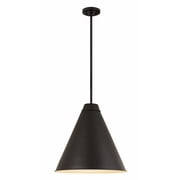 6011P24-MB-Z-Lite-Eaton - 1 Light Pendant-Matte Black Finish