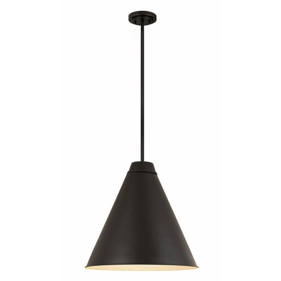 6011P24-MB-Z-Lite-Eaton - 1 Light Pendant-Matte Black Finish