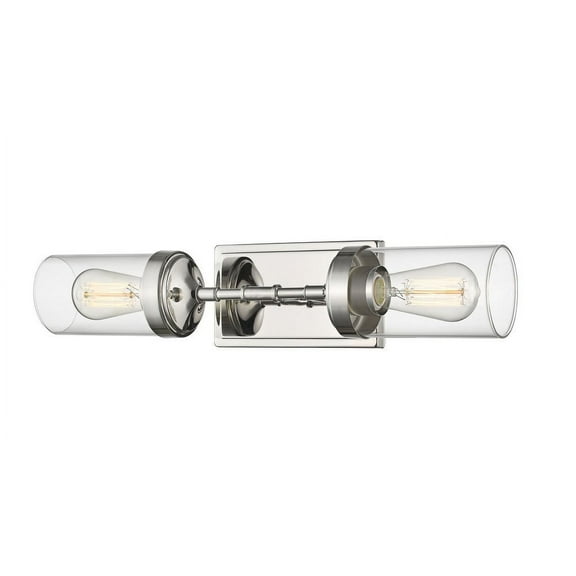 Z Lite 617-2S-PN 4.5 x 20.75 x 5.25 in. 2 Light Wall Sconce, Polished Nickel