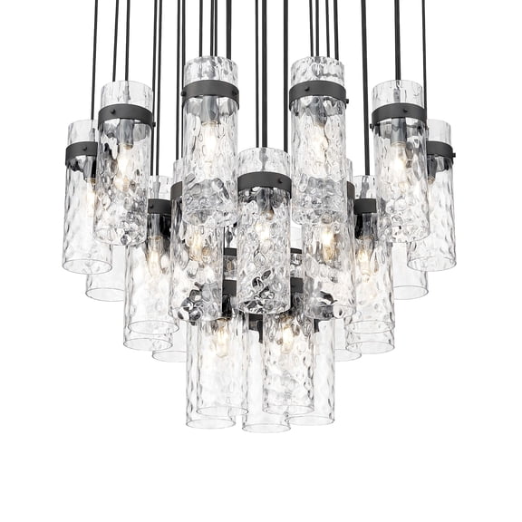 Z-Lite 7002P5-27R-MB Fontaine 27 Light 40" Wide Chandelier - Black