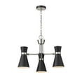 thumbnail image 1 of Z-Lite 728-3 Soriano 3 Light 24" Wide Chandelier - Black, 1 of 8