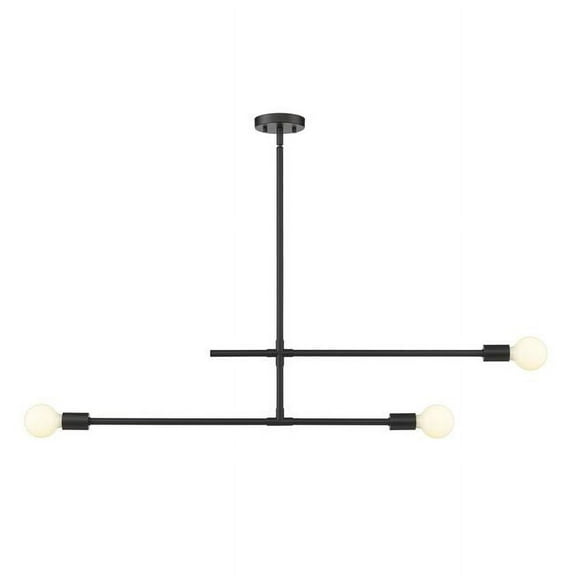 Z Lite 731-3MB 4.75 in. Modernist Three Light Chandelier, Matte Black