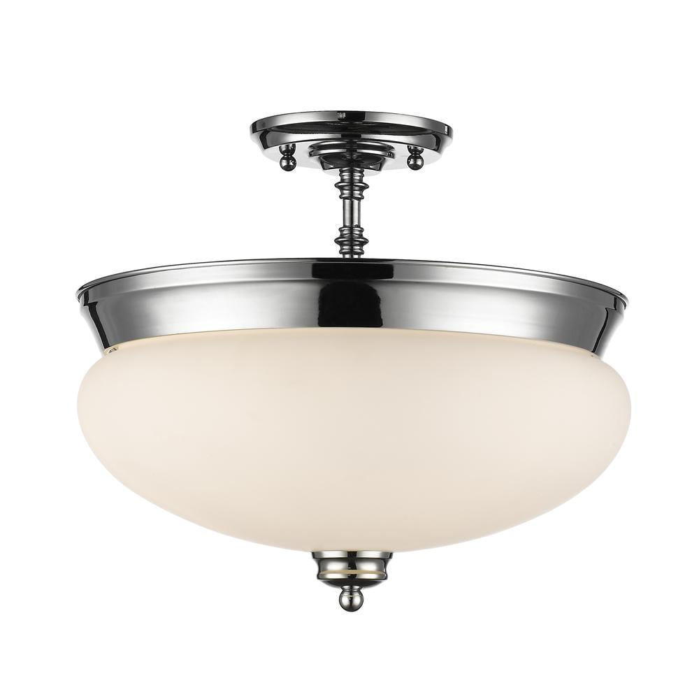 Heritage Brass and Glass Globe Indoor/Outdoor Flush Mount Light