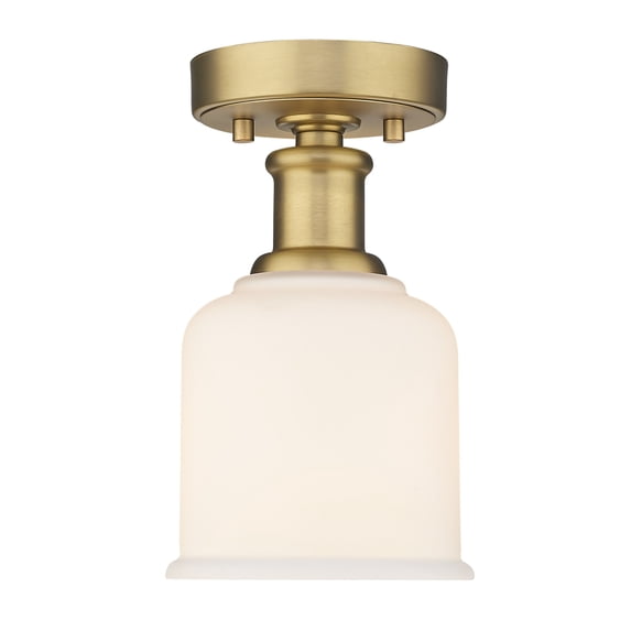 Z-Lite 733F1-HBR Bryant 6" Wide Semi-Flush Ceiling Fixture - Brass