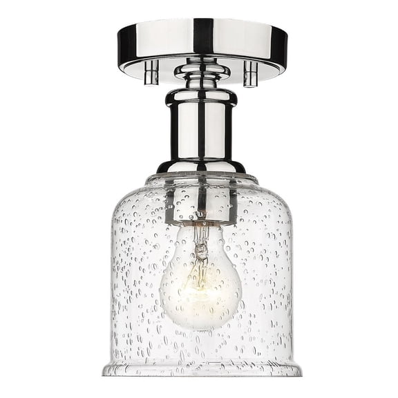 Z-Lite 734F1-CH Bryant 6" Wide Semi-Flush Ceiling Fixture - Chrome