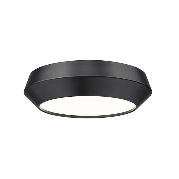 Z-Lite 7701F12-MB-LED Quasars 12" Wide Led Flush Mount Ceiling Fixture - Black