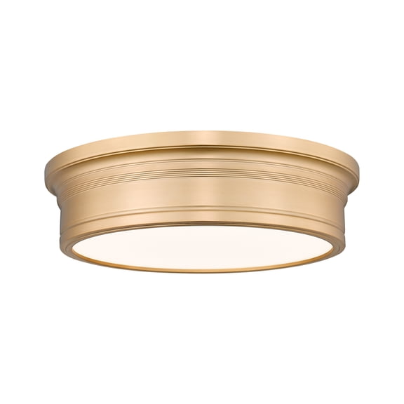 Z-Lite 7702F16-MGLD-LED Bentley 16" Wide Led Flush Mount Drum Ceiling Fixture - Gold