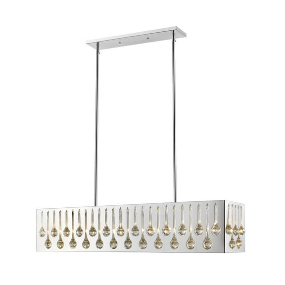 Z-Lite 8 Light Pendant 454-28BK-BN, Black/Brushed Nickel, 22