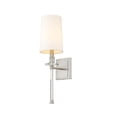 thumbnail image 1 of Z-Lite Sophia Transitional Steel Wall Sconce in Brushed Nickel and White, 1 of 7