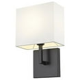 thumbnail image 1 of Z Lite 815-1S-MB 7 in. Saxon 1 Light Wall Sconce Wall Light, Matte Black, 1 of 8