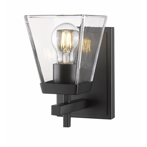 1 Light Wall Sconce In Traditional Style-8.5 Inches Tall And 5 Inches Wide-Matte Black Finish Z-Lite 819-1S-Mb