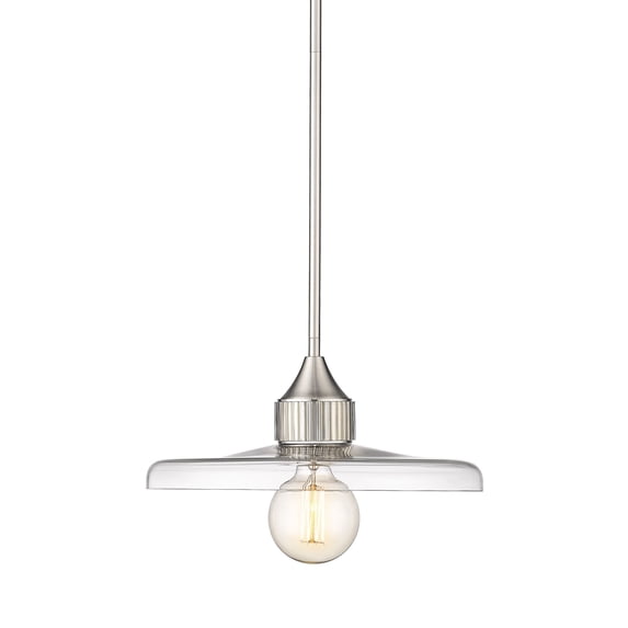 1 Light Pendant In Modern Style-6.25 Inches Tall And 14 Inches Wide-Brushed Nickel Finish-Clear Glass Color Z-Lite 821P14-Bn