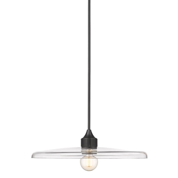 1 Light Pendant In Modern Style-6.75 Inches Tall And 24 Inches Wide-Matte Black Finish-Clear Glass Color Z-Lite 821P24-Mb
