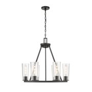 Z-Lite 826-6MB Titus 6 Light 26" Wide Candle Style Chandelier - Black