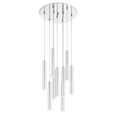 thumbnail image 1 of Z-Lite Forest 9 Light 16" Round Modern Steel LED Pendant in Chrome, 1 of 7