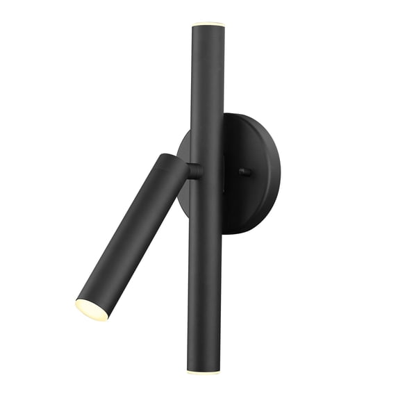 917-3S-MB-LED-Z-Lite-Forest - 15W 3 LED Wall Sconce In Modern Style-13.25 Inches Tall and 4.75 Inches Wide-Matte Black Finish