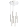 thumbnail image 1 of Z-Lite Forest 9 Light 16" Round Steel LED Pendant in Brushed Nickel and Chrome, 1 of 7
