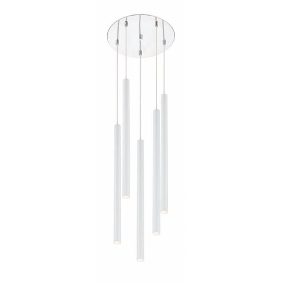 70W 14 Led Island/Billiard In Modern Style 16 Inches Wide By 24 Inches High Z-Lite 917Mp24-Wh-Led-5Rch