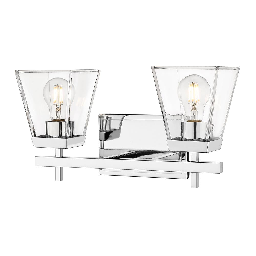 Matte Black and Chrome Geometric Cage Chandelier