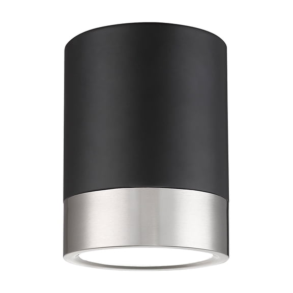 Z-Lite 1006F6-MB-BN-LED Algar 6" Wide Led Flush Mount Ceiling Fixture - Black
